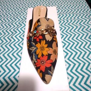 Jeweled Embellished Mule